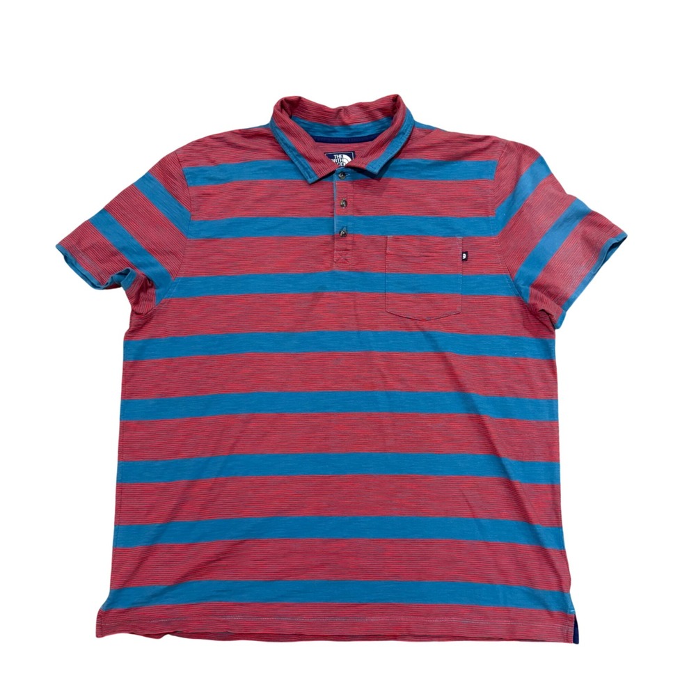 The‎ North Face Mens Striped Polo Shirt Short Sleeve Casual Heritage XXL